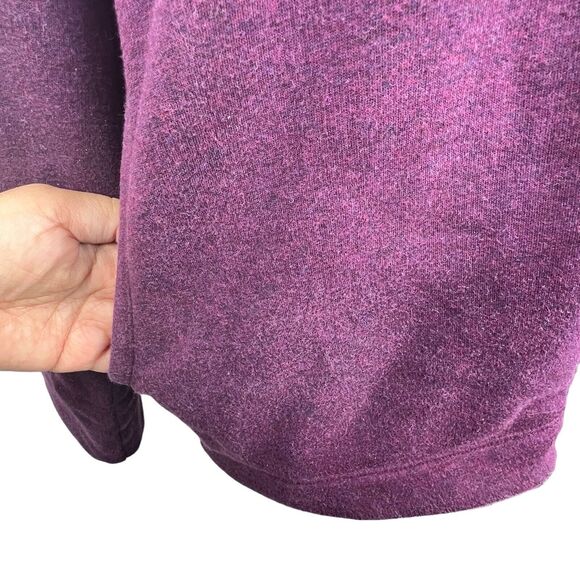 Athleta Plum Purple Cozy Karma Funnel Neck Sweatshirt Small Fleece Lined - Picture 9 of 16